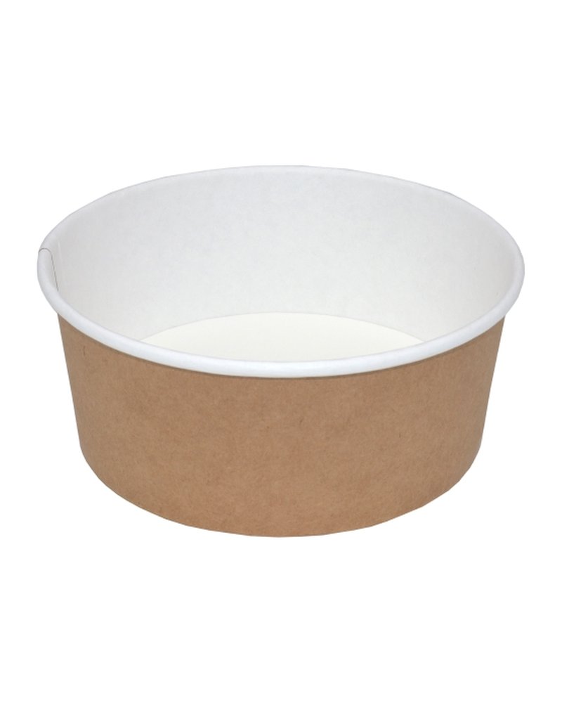 Контейнер бумажный круглый 1300мл D=185мм Выс:70мм Round Bowl flat цвет Крафт OSQ (х210)