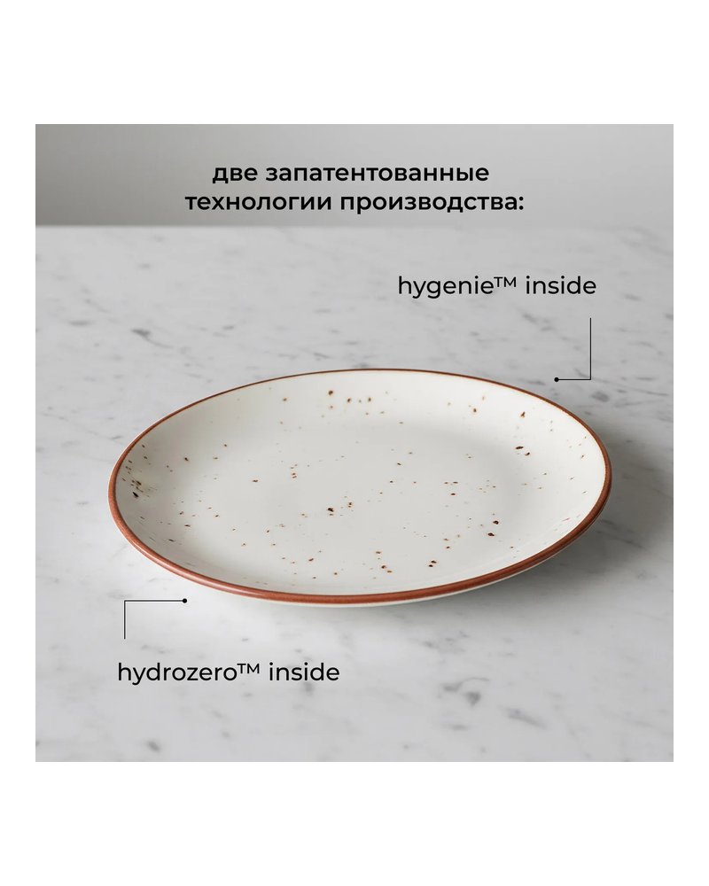Блюдо «Париж» овальное фарфор ,L=25,B=19см белый,коричнев.