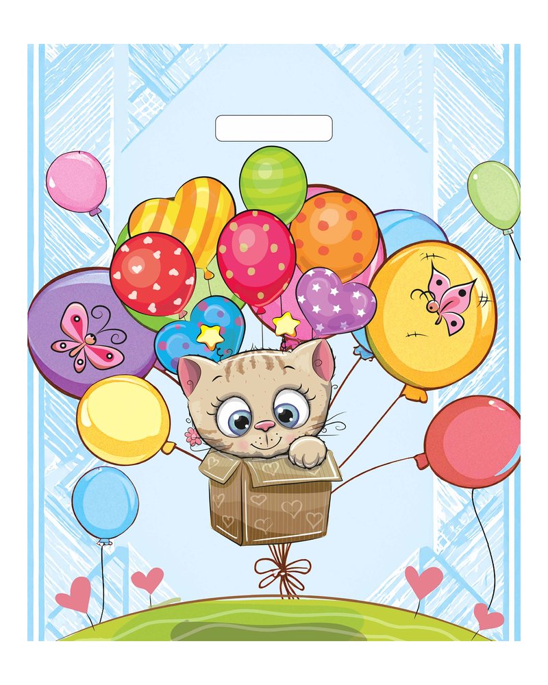 Пакет ПЭ с вырубной ручкой 38х45+3см (50) (Шаролет) Артпласт (х50/500)