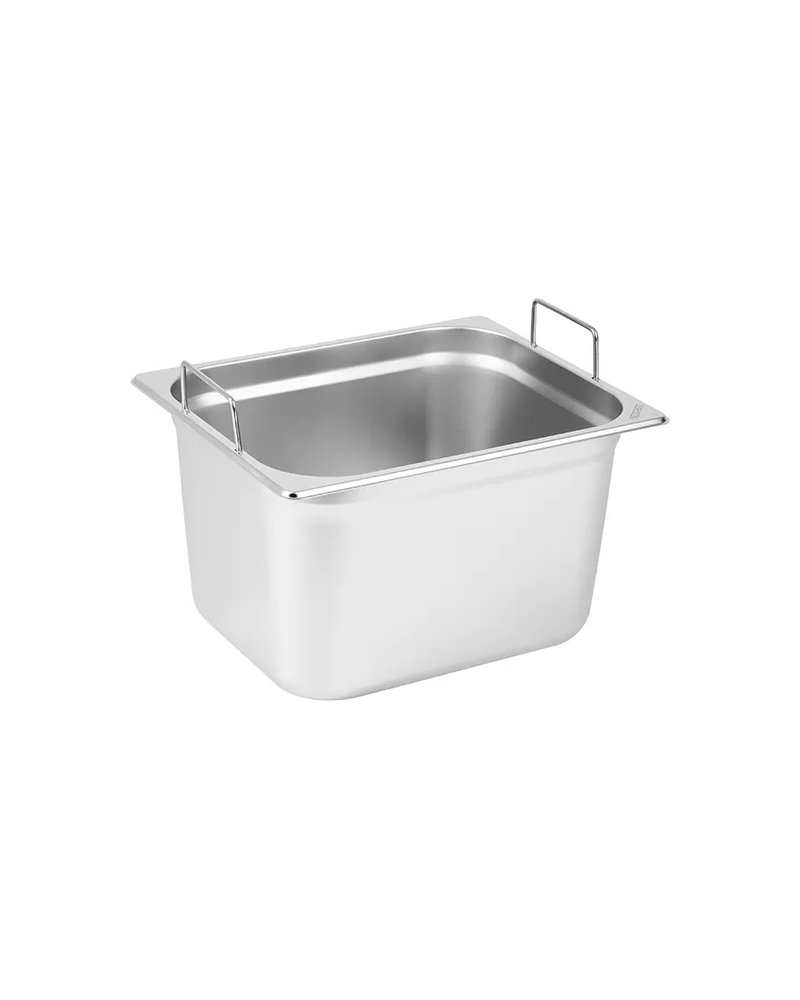 Гастроемкость GN 1/2 с ручками сталь нерж. 11,3л ,H=20,L=32,5,B=26,5см металлич.