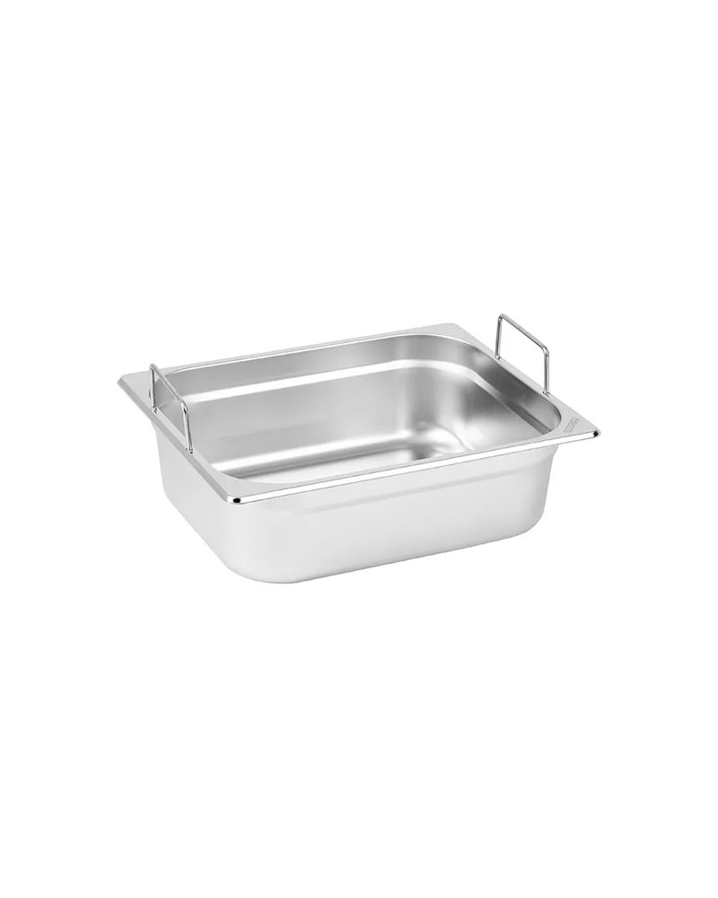 Гастроемкость GN 1/2 с ручками сталь нерж. 5,7л ,H=10,L=32,5,B=26,5см металлич.