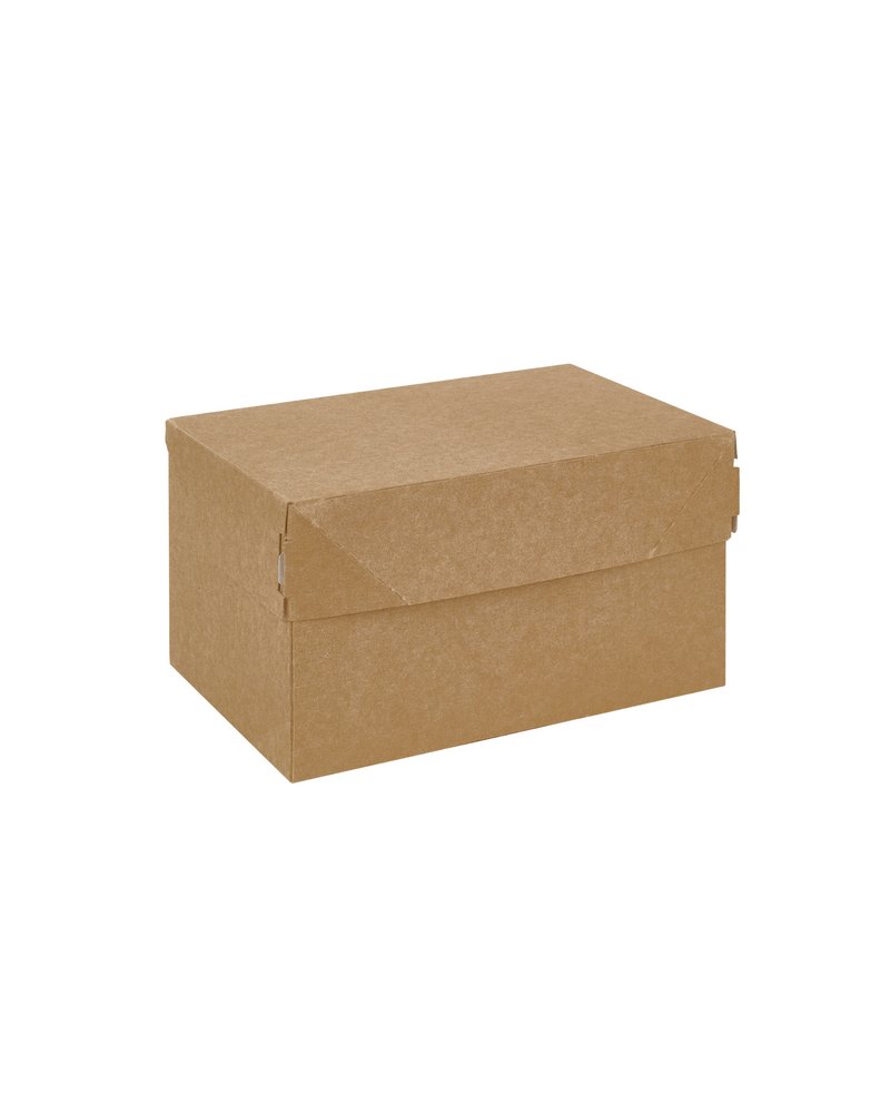 Контейнер бумажный 150х100х85мм ECO CAKE 1200 цвет Крафт/Белый DoECO (х25/250)
