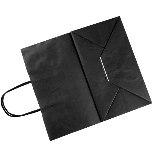 Чeрный бум. пакет 220×120×250 мм с кручеными ручками
