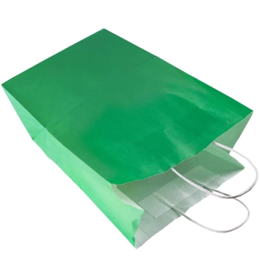 Зеленый бум. пакет 260×150×350 мм с кручеными ручками