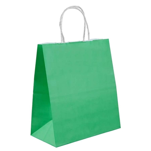 Зеленый бум. пакет 220×120×250 мм с кручеными ручками