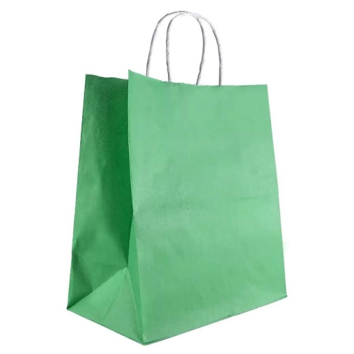 Зеленый бум. пакет 240×140×280 мм с кручеными ручками