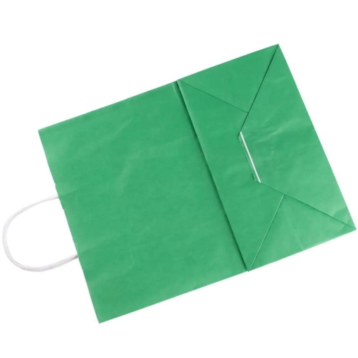 Зеленый бум. пакет 260×150×350 мм с кручеными ручками