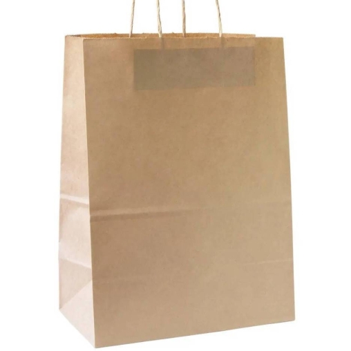 Крафт пакет 260×150×350 мм с кручеными ручками