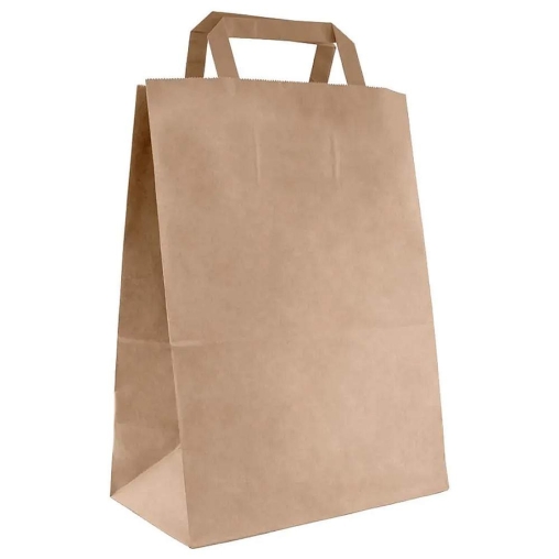 Крафт пакет 280×150×320 мм с плоскими ручками