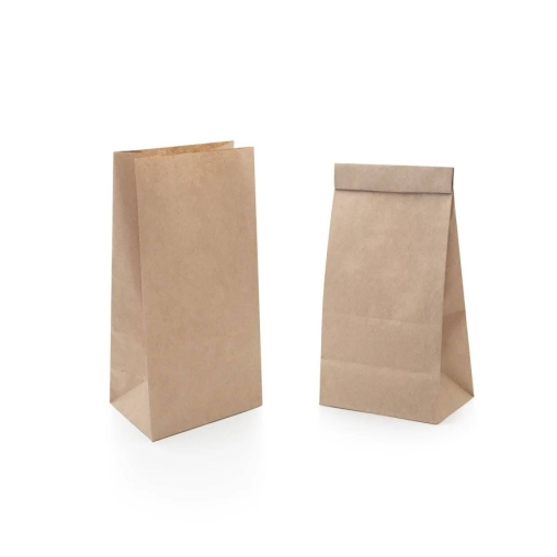 Крафт пакет A для продуктов навынос 120×80×240 мм