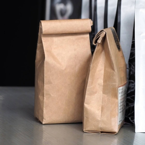 Крафт пакет A для продуктов навынос 120×80×240 мм