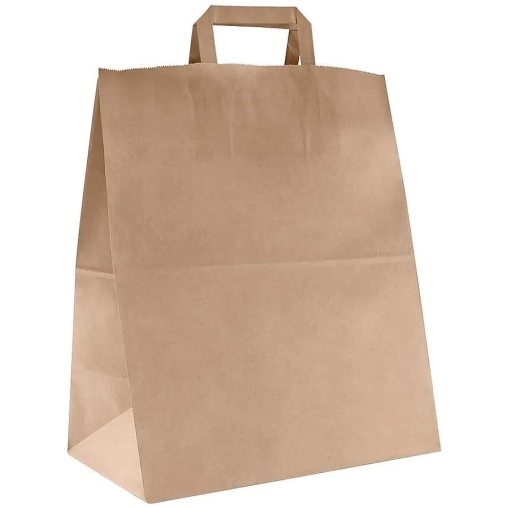 Крафт пакет 320×200×370 мм с плоскими ручками