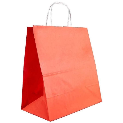 Красный бум. пакет 240×140×280 мм с кручеными ручками