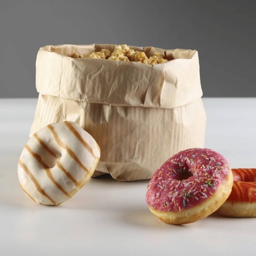 Крафтовый бумажный V-пакет ПОЛОСКА 200+100×350 мм