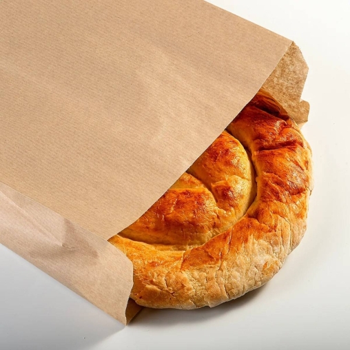 Крафтовый бумажный V-пакет под ЛАВАШ 250+100×400 мм