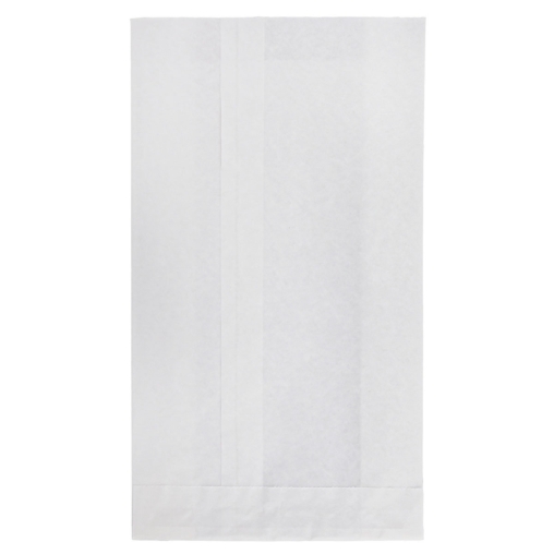 Жиростойкий белый бумажный V-пакет для выпечки 140+60×250 мм