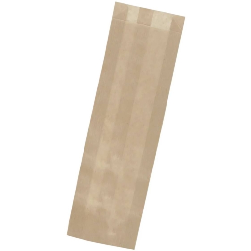 Крафтовый бумажный V-пакет для бутылки 100+50×300 мм
