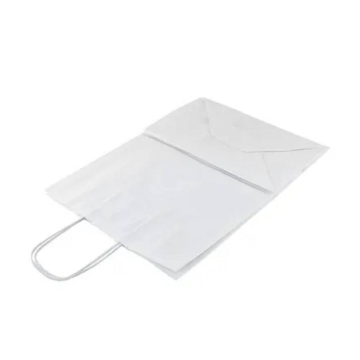 Белый бум. пакет 260×150×350 мм с кручеными ручками