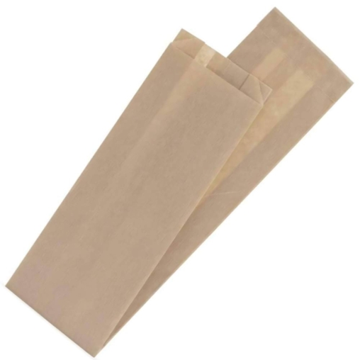 Крафтовый бумажный V-пакет для французского багета 100+50×640 мм