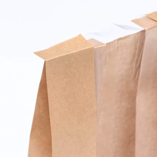 Крафтовый бумажный V-пакет с окном для багета 100+50×300 мм