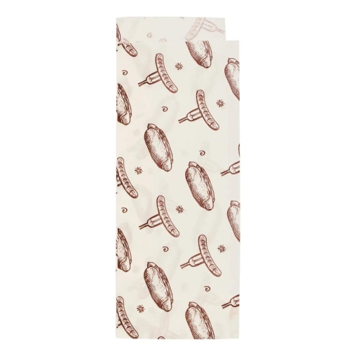 Влагопрочный бумажный белый уголок с принтом ХОТ-ДОГ 80+40×225 мм