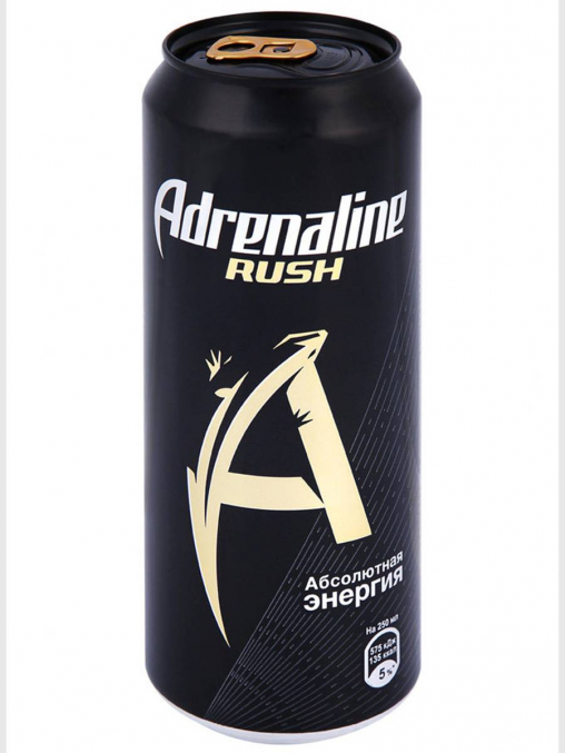 Энергетический напиток Adrenalin Rush Абсолютная энергия 449 мл ж/б ×6