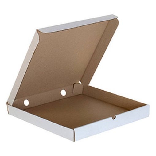 Коробка для пиццы Белая-крафт 300×300×40 мм