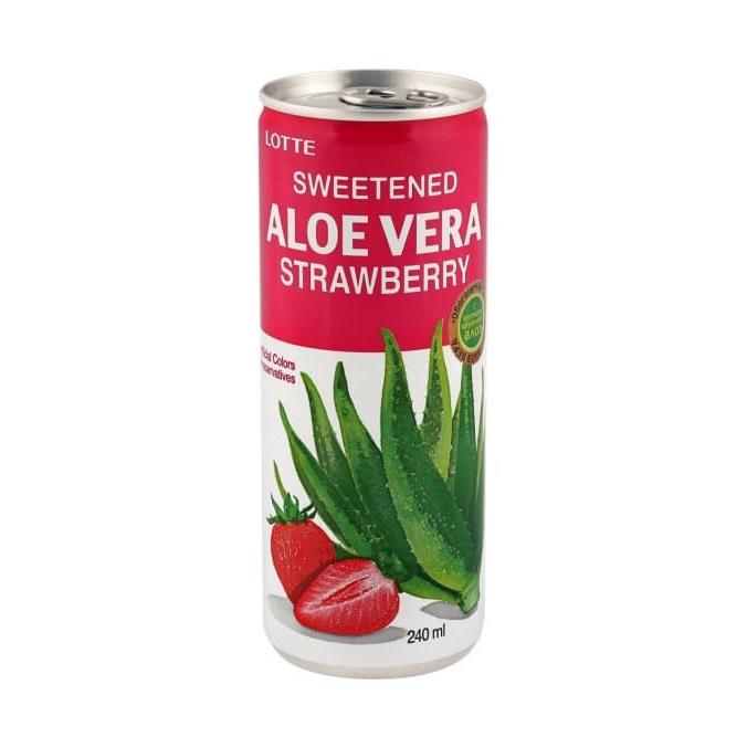 Lotte Aloe Vera Клубника 240 мл ж/б