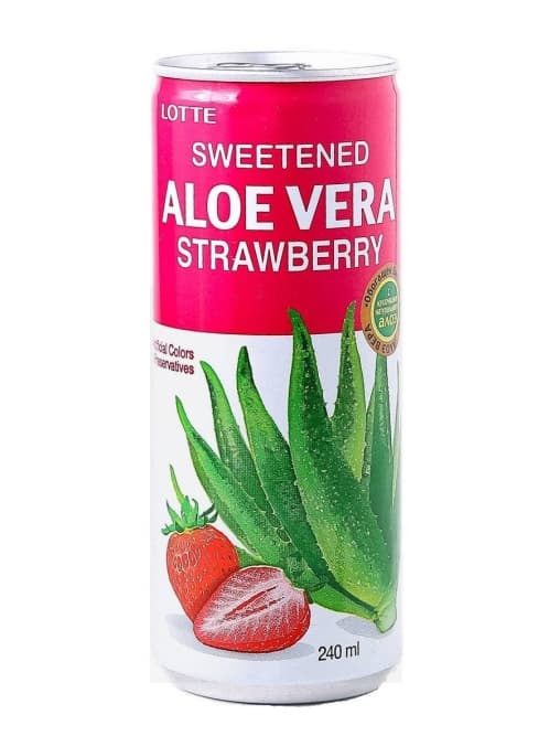 Lotte Aloe Vera Клубника 240 мл ж/б