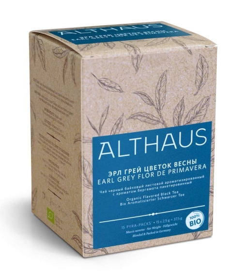 Чай черный Althaus EARL GREY FLOR DE PRIMAVERA Эрл Грей Цветок Весны 15 х 2,5 г