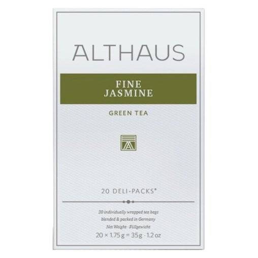 Чай зеленый Althaus Fine JASMINЕ Deli Packs Жасминовый 20 саше ×1,75 г
