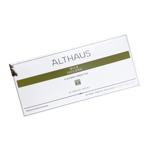 Чай зеленый Althaus MILK OOLONG Grand Pack Молочный улун в больших пакетиках 15 ×4 г