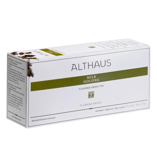 Чай зеленый Althaus MILK OOLONG Grand Pack Молочный улун в больших пакетиках 15 ×4 г