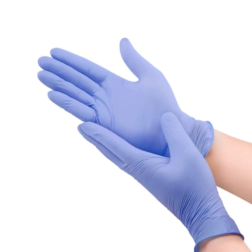 Перчатки AVIORA неопудренные нитрил Сиреневые р. L 100 шт.