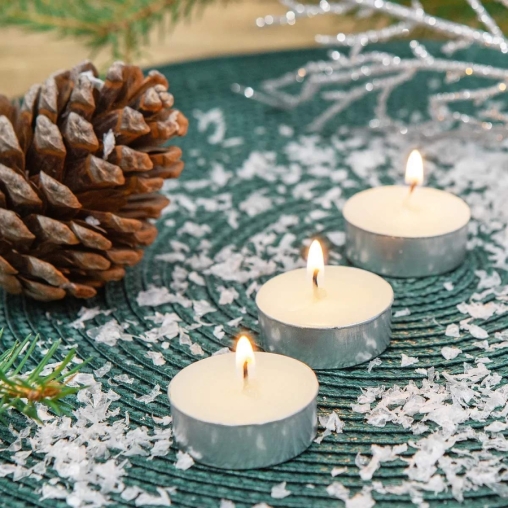 Свеча чайная литая в гильзе 4 часа горения