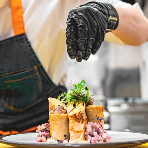 Перчатки Aviora одноразовые TPE Черные размер XL 100 шт.