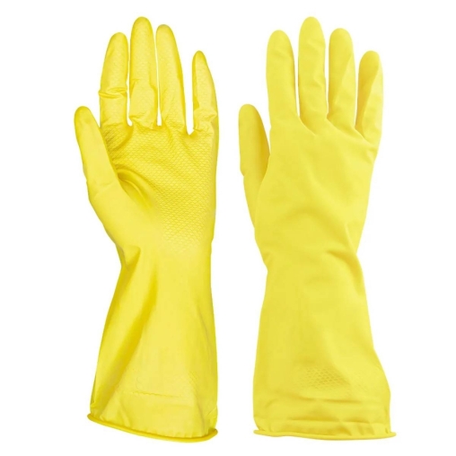 Перчатки Aviora хозяйственные ЛАТЕКСНЫЕ желтые 1 пара размер S