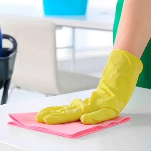 Перчатки Aviora хозяйственные ЛАТЕКСНЫЕ желтые 1 пара размер S