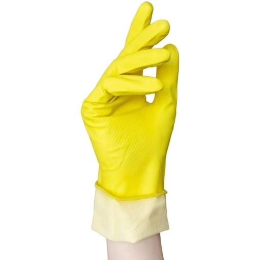 Перчатки Aviora 5 Звезд хозяйственные ЛАТЕКСНЫЕ желтые 1 пара размер M