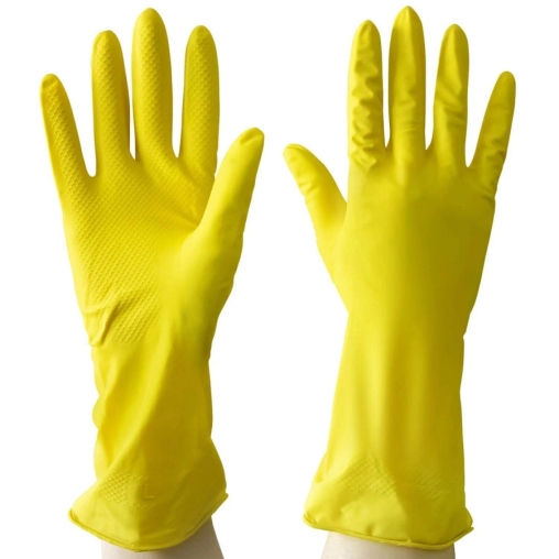 Перчатки Aviora хозяйственные ЛАТЕКСНЫЕ желтые 1 пара размер S