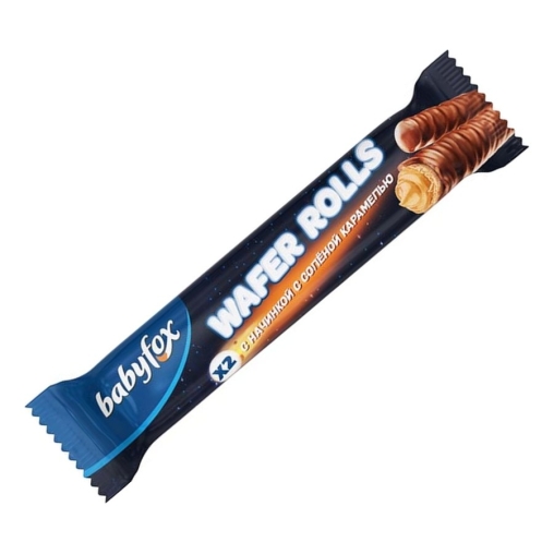 Babyfox вафельные трубочки Wafer Rolls с солёной карамелью 16 г