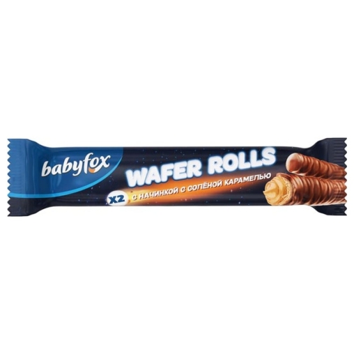 Babyfox вафельные трубочки Wafer Rolls с солёной карамелью 16 г