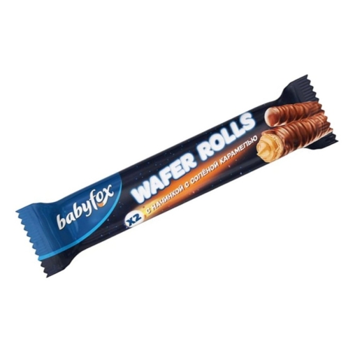 Babyfox вафельные трубочки Wafer Rolls с солёной карамелью 16 г