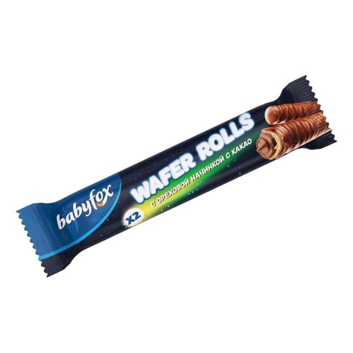 Babyfox вафельные трубочки Wafer Rolls с ореховой начинкой и какао 16 г