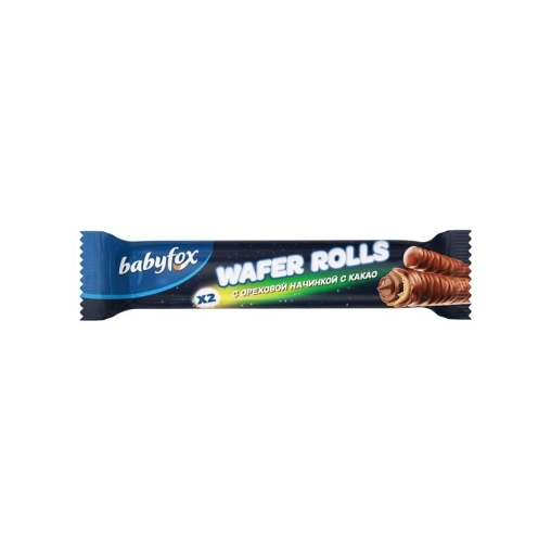 Babyfox вафельные трубочки Wafer Rolls с ореховой начинкой и какао 16 г
