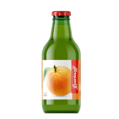 Barinoff 100% сок Апельсин восстановленный с мякотью 250 мл стекло