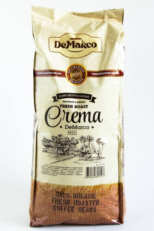 Кофе в зернах DeMarco Fresh Roast Crema 1000 г