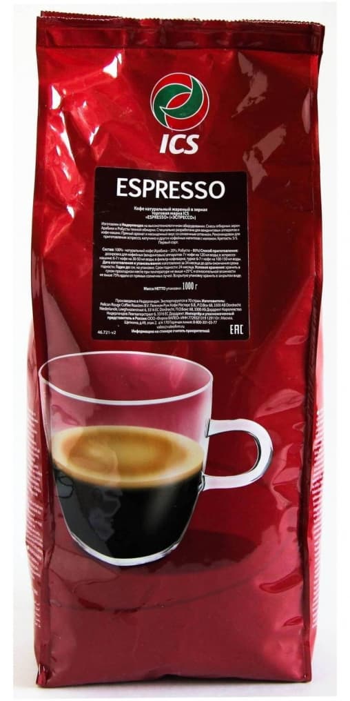 Кофе в зернах ICS Espresso 20% Arabica 1000 гр