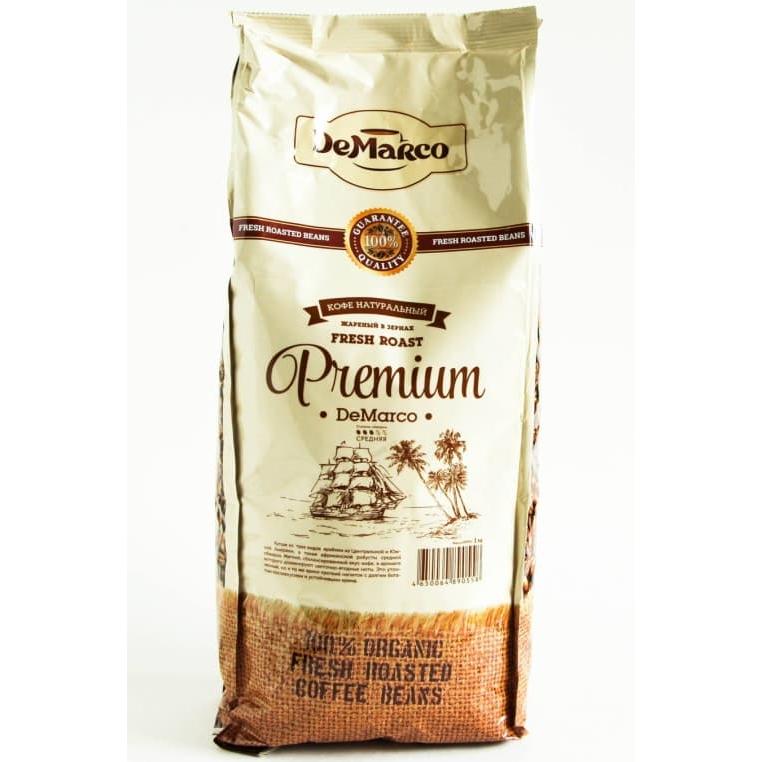 Кофе в зернах DeMarco Fresh Roast Premium 1000 г