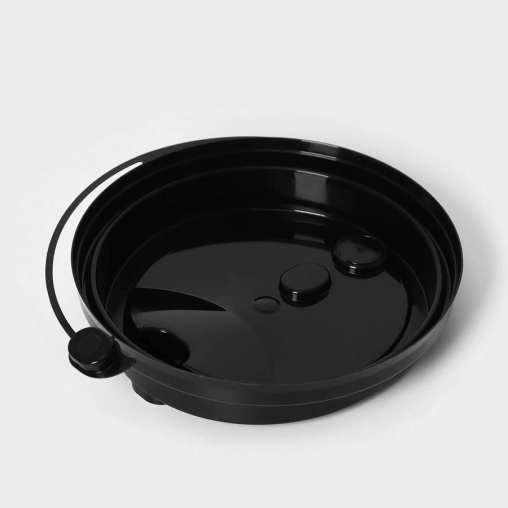Крышка с колпачком на поводке FLIP-TOP Черная МАТОВАЯ d=90
